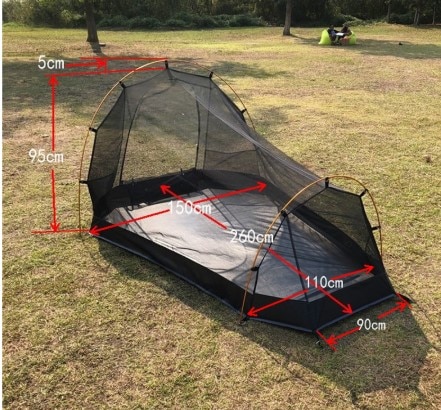 Cheap Goat Tents Outdoor 2 Person Waterproof Camping Tents Ultralight Hiking Backpacking Survival Equipment Tents 
